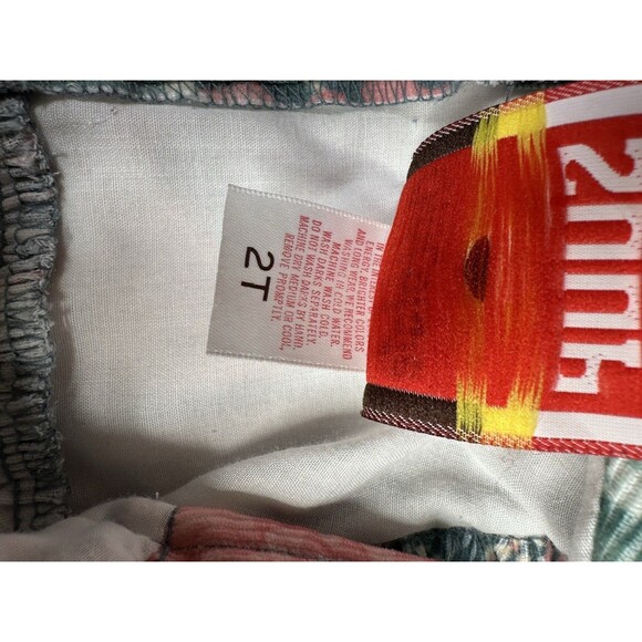 Chocolate Soup Vtg Girls 2t Floral Bubble Romper Teal Pink - Picture 6 of 11